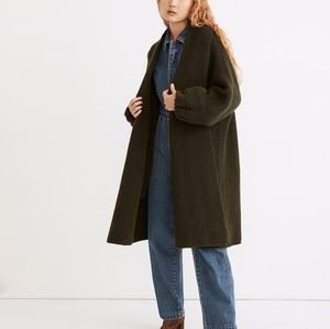 NWT Madewell Glenridge Shawl Collar Sweater Coat in Olive